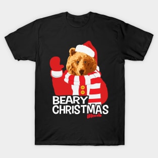 Beary Christmas Funny Santa Claus Bear T-Shirt